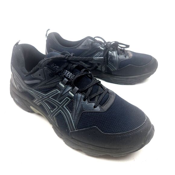 Asics Men\'s Sneakers Size 13 Gel Venture 8 Black Running Shoes  Lace Up main image 4